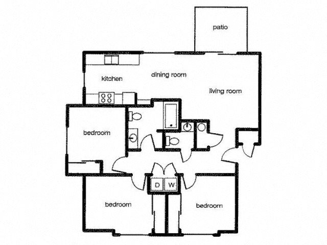 Ariel Glen 3br-1.5ba Floor Plan 3